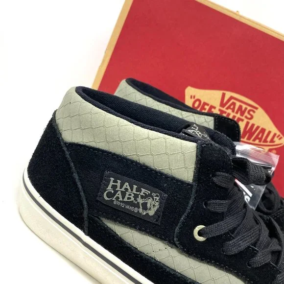 VANS Half Cab Pro Black Suede Canvas Mid Sneakers Men’s 12 Size VN0A38CP2LA - Picture 6 of 8